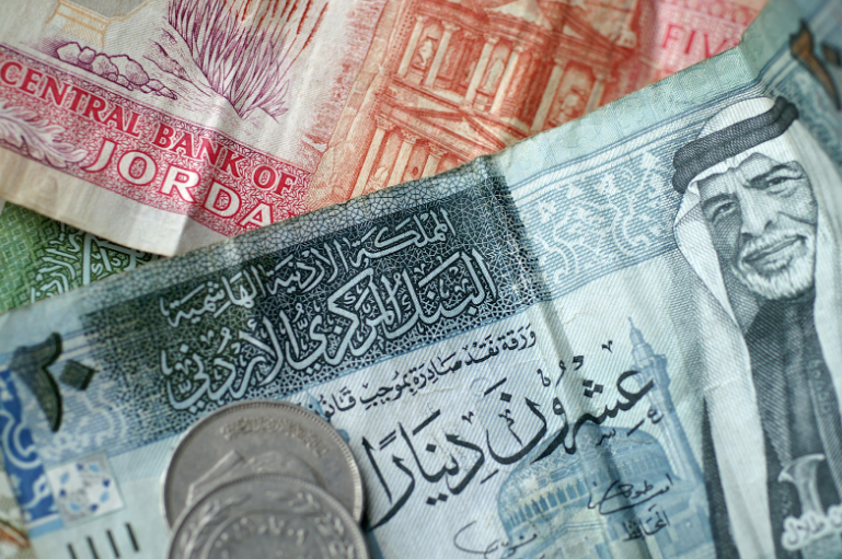 Cambio de moneda de Jordania